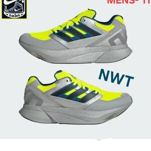 Adidas Men's Swim Shoes - Neon Yellow and Gray